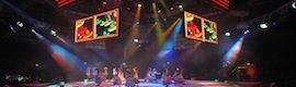 رقصة شاشات LED معلقة في الهواء باستخدام Kinesys