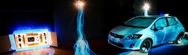 Incredible videomapping effects in the presentation of the new Toyota