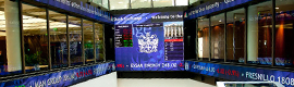 伦敦证券交易所利用科视Christie MicroTiles最大的屏幕