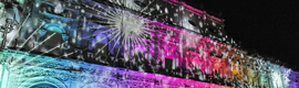 3D световое и звуковое шоу на фасаде мэрии Севильи