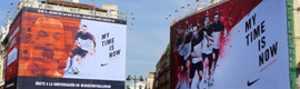 Nike combines digital signage and social networks to show which Spanish euro player is the most popular