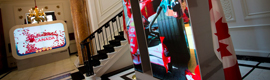 Two Christie digital displays illuminate Canada's Olympic House in London