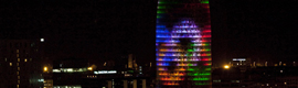 La Torre Agbar celebra la inauguración de los Juegos de Londres 2012 con una iluminación especial