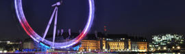 ロンドンアイは、ロンドン大会に関するツイッターメッセージに従って点灯します 2012