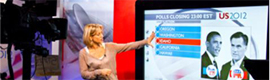The BBC uses a 70-inch Giant iTab Full-HD″ in its Special U.S. Elections. USA. 2012 