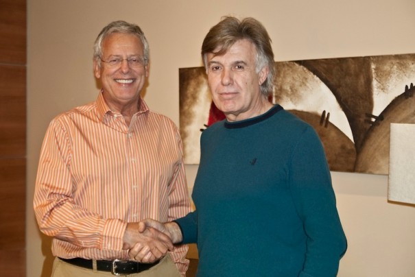 Izda. José Luis Vila (エキプソン) y dcha. Luciano Biamino (Kenell Audio)