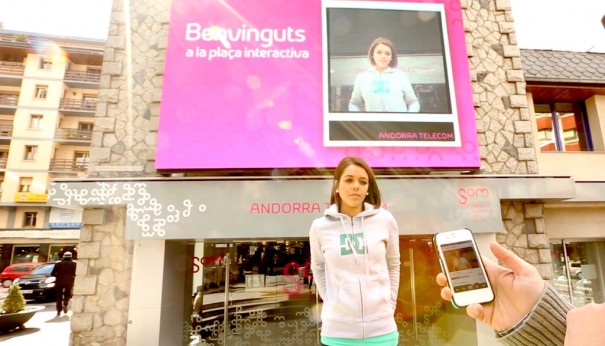Pantalla interactiva en Andorra (Foto: Neo Advertising)