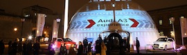 Christie наполняет светом впечатляющую презентацию нового Audi A3 внутри геодезического купола