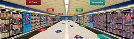 Danone entra en la publicidad virtual para promocionar sus lácteos en el Metro de Madrid 
