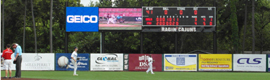 Daktronics installs a large LED screen and a video scoreboard in the baseball stadium of the Ragin Cajuns 