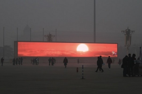 Pantalla LED China Feng Li - Getty Images