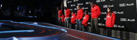 Sono provides audiovisual technology at the audi vehicle delivery ceremony to FCB players