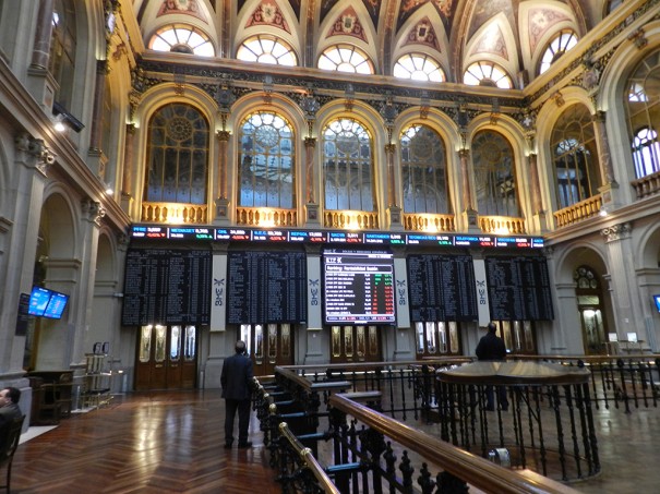 Wavetec Ticker LED screen Madrid Stock Exchange