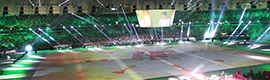 La ceremonia de inauguración del estadio Beira-Rio en Brasil contó con más de 500 luces de Robe