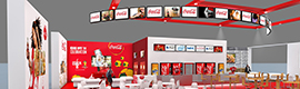 La coca-cola lounge prenderà, di YCD Multimedia, segnaletica digitale per CineEurope 2014