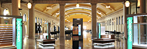 Union Depot Transportation Center Dives into Digital Signage without Losing Its Neoclassical Style
