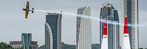 Riedel supplies the network for AV distribution, data and communications to the Red Bull Air Race 2014