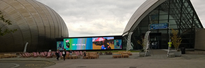 Wavetec designs an LED videowall of 55 square meters for the Glasgow Science Centre 