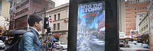 Ein virtueller Tornado trifft die Straßen von Sydney, um Steve Quales neuesten Film zu bewerben