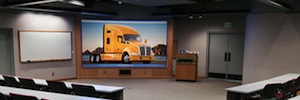 dnp denmark HD optical backprojection to solve meeting room space problems