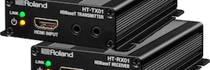 Roland converts HDBaseT signals to HDMI with HT-TX01 and HT-RX01 for long distances