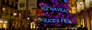 Leddream-Technologiestars im interaktiven Weihnachtsbaum von Tous in Barcelona
