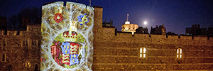 Windsor Castle Kleider in Licht und Farbe, um Weihnachten zu feiern