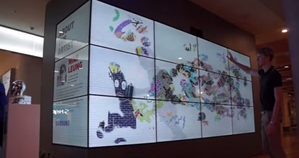Kinect Graffiti en store Samsung Melbourne