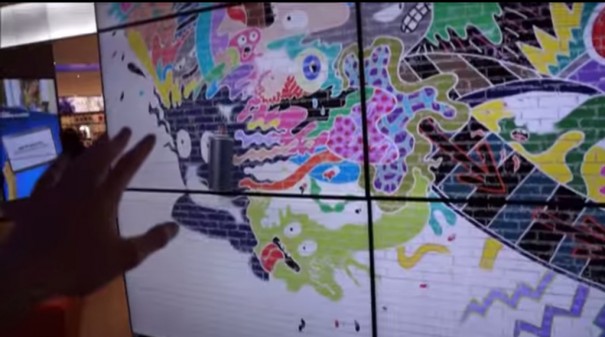 Kinect Graffiti en store Samsung Melbourne