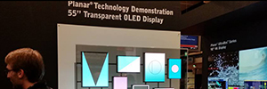 Planar exhibits at ISE 2015 an innovative transparent Oled display technology