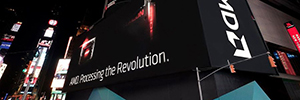 AMD في قلب أكبر شاشة في نيويورك, في تايمز سكوير