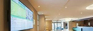 デジタルサイネージは、ホリデイインカルガリーがホテルのゲストと交流するのに役立ちます