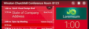 AMX integra en su panel RoomBook todos los elementos para reservar una sala de reuniones