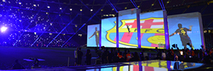 Clay Paky lights up FC Barcelona's party at the Camp Nou