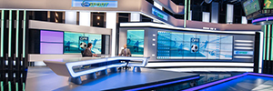 Eyevis, protagonist of the videowalls that integrate the new television studio OTE Sport