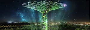意大利将互动装置"生命之树"作为米兰世博会的象征