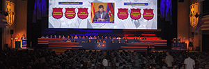 Eikonos debuts Christie Boxer 4K projectors 30.000 lumens at the FC Barcelona Congress