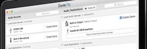 Audinate Dante Via connects any audio application or computer device to a Dante network