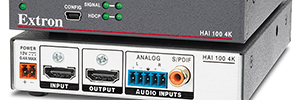 艾克斯特龙海 100 4K 使音频集成到 HDMI 信号中变得灵活，适用于视音频应用