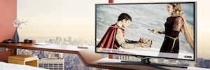 Samsung setzt seine visuellen Display-Lösungen ein, Premium-TV und Effizienz bei Hostelco 2016