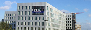 Daktronics designs a Led screen of 57,81 square meters for the Belgian company Iret