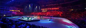 The European final of League of Legends featured the screening of Christie