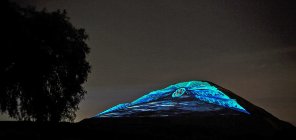 Christie y Cocolab videomapping en Teotihuacan