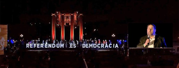 Pantallas Led Eikonos Referendum Barcelona octubre 2017