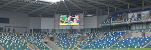 Le stade national de football de Windsor Park renouvelle son équipement de visualisation avec Absen