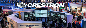 Crestron used Sony Bravia monitors on ISE to showcase its collaboration solutions