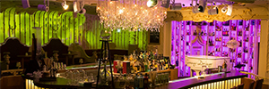Crazy Daisy cocktail bar makes a difference with an immersive projection experience