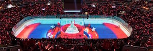 Capital One Arena encourages its fans with an innovative dual-sport projection system