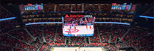 Los Atlanta Hawks inauguraron la temporada con la primera pantalla Led de 360º de la NBA