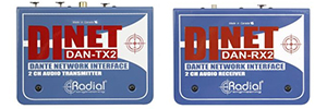 Radial DiNET DAN: audio analógico a través de Dante o AES67